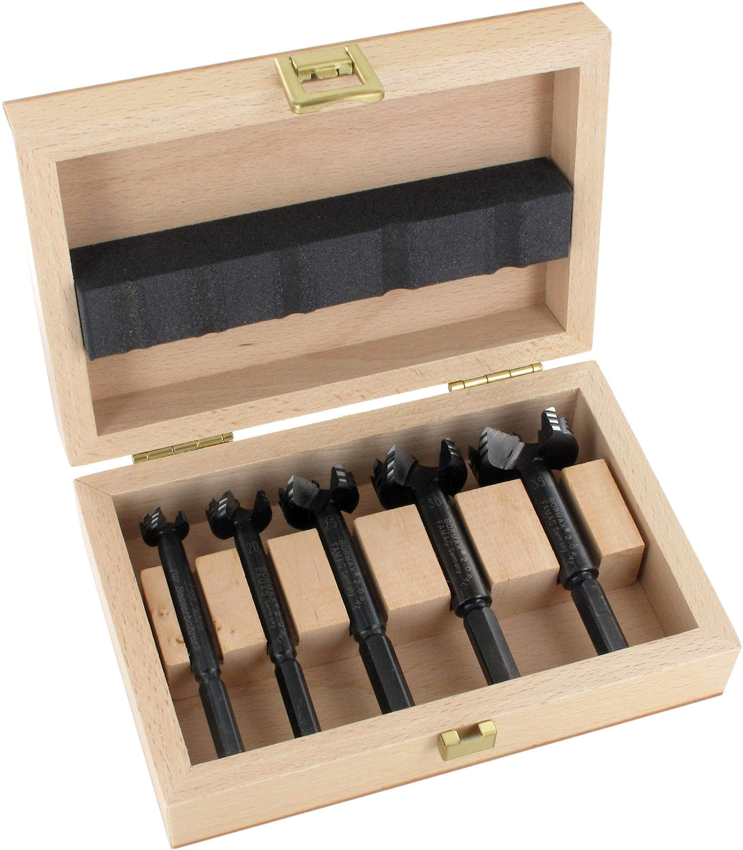 FAMAG Bormax 2.0 WS-Forstnerbohrersatz 5-teilig D=15,20,25,30,35mm im Holzkasten Satz 5tlg. D=15,20,