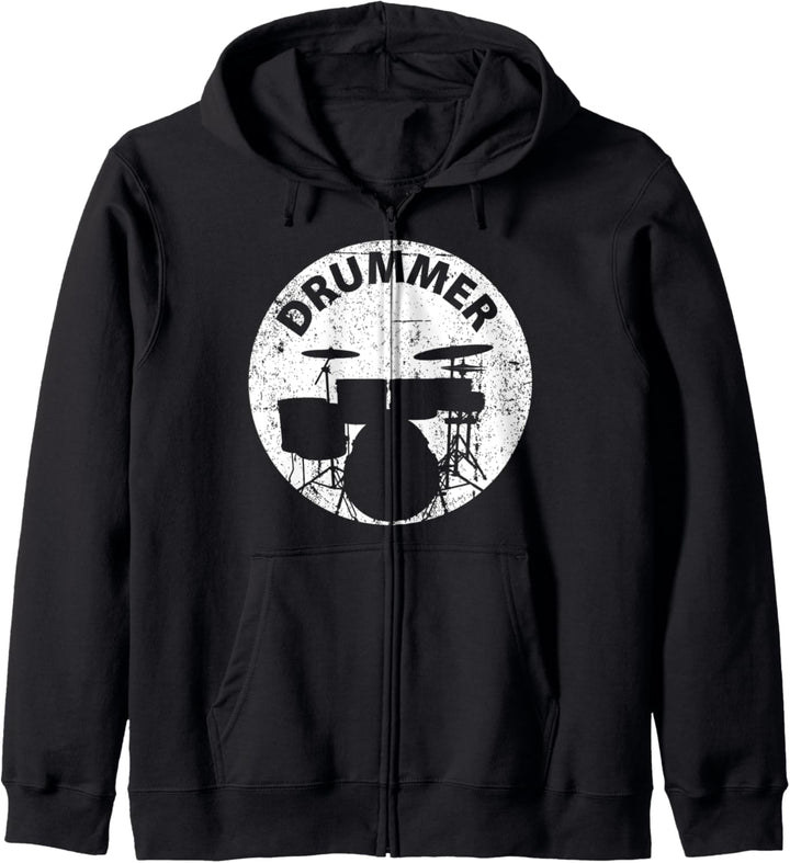 Schlagzeug Schlagzeuger Schlagzeugerin Damen/Herren/Kinder Kapuzenjacke