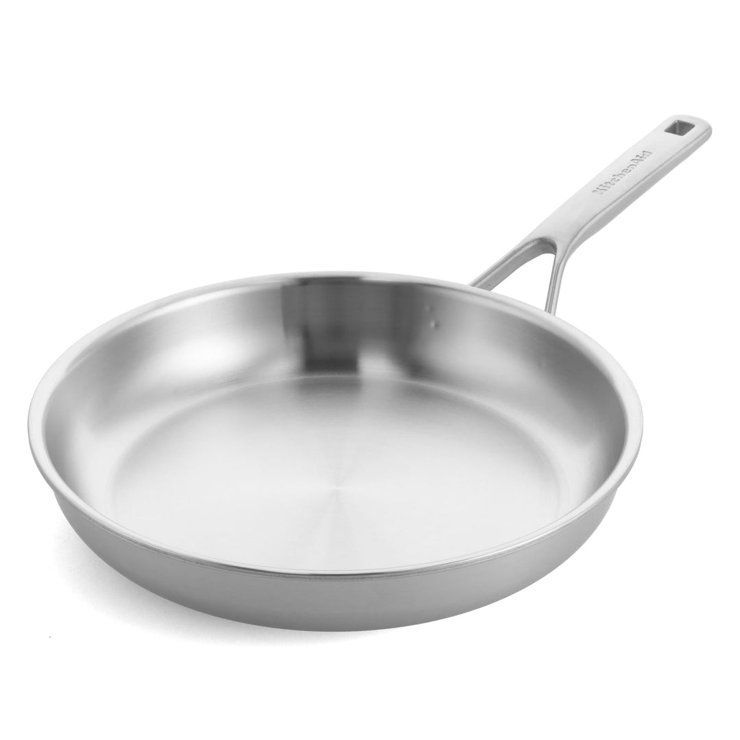 KitchenAid MultiPly 3PLY PFAS-freie 24 cm Bratpfanne aus Edelstahl, Dreifach, Multiclad, Induktion,