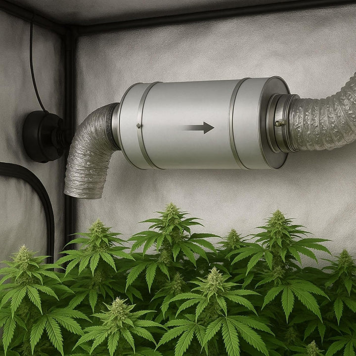 Weedness Vents Schalldämpfer 100 mm / 60 cm - Rohrlüfter Abluftschlauch Isoliert Grow Indoor Anbau K