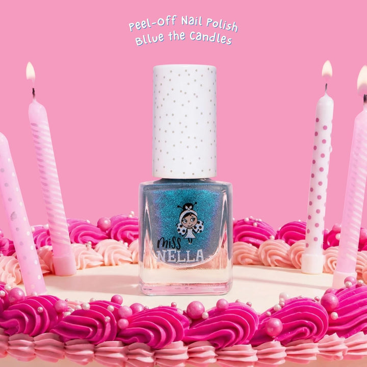 MIss Nella PARTY COLLECTION 3- Nagellackpack mit 3 Abziehbare, geruchsneutrale, wasserbasierte und s