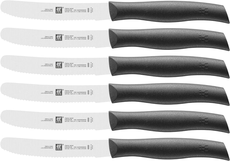 ZWILLING Messer-Set, 6-tlg., Frühstücksmesser, Klingenlänge: 12 cm, Rostfreier Spezialstahl/Kunststo