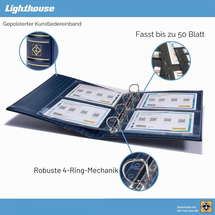 Leuchtturm 328848 Banknotenalbum Vario Classic - Hochwertiger Ringbinder zum selber Gestalten inkl.