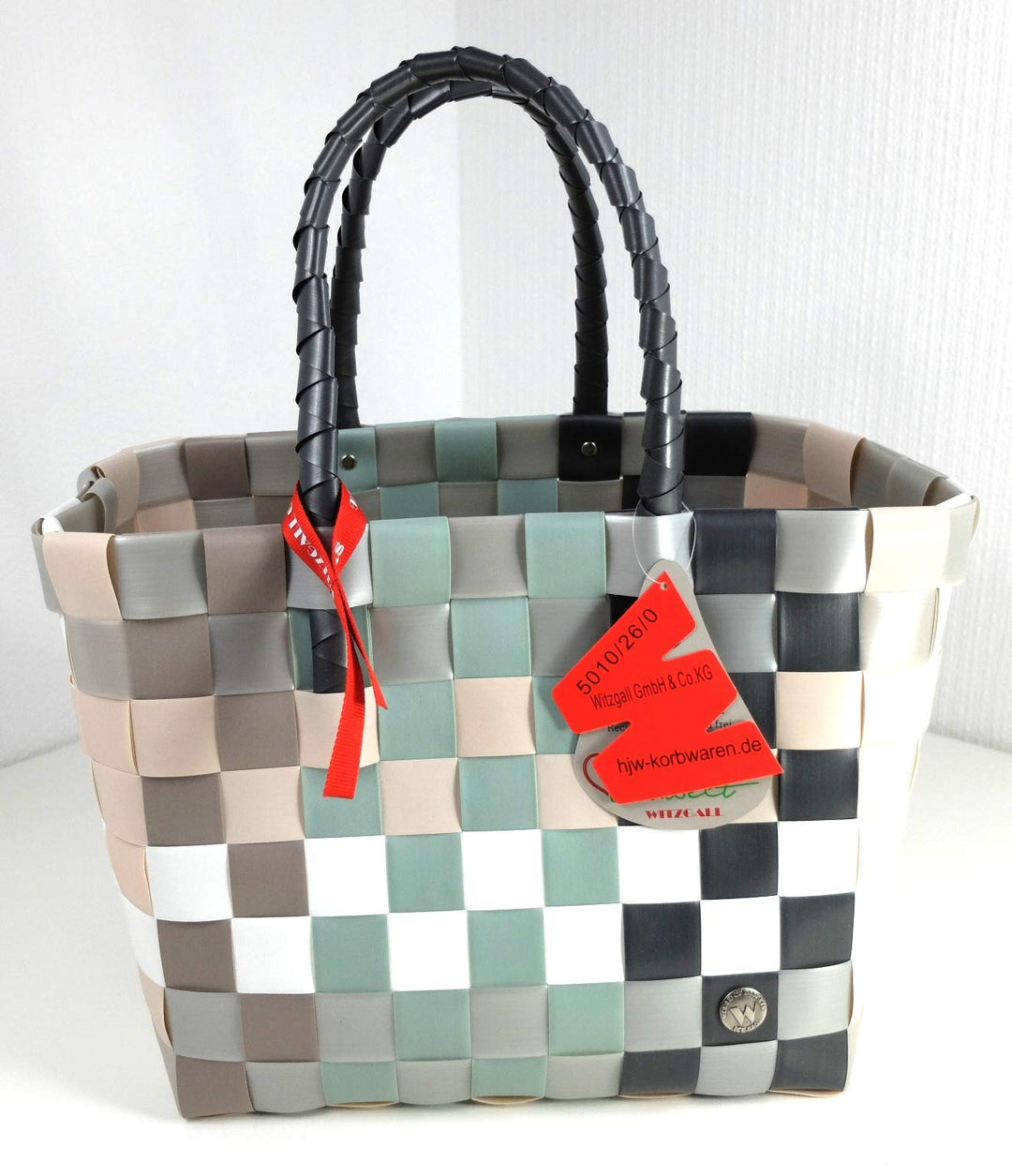 Witzgall Ice-Bag 5010/26/0 Grau Mint Rose Einkaufstasche Bürotasche Einkaufskorb Korb