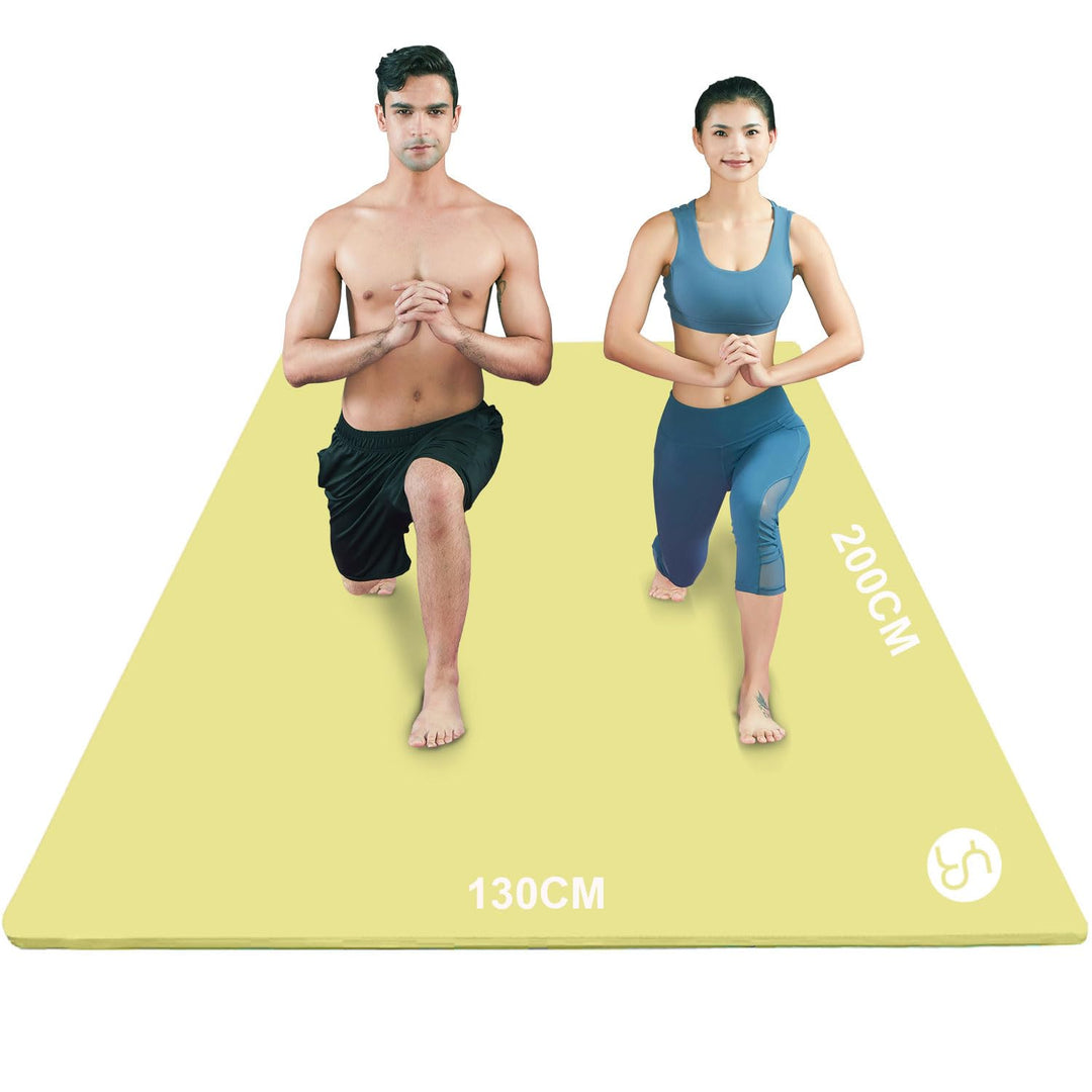Yogamatte XXL 200x130cm NBR Gymnastikmatte 10/15/20mm Dick Fitnessmatte Extra Gross Breit Sportmatte