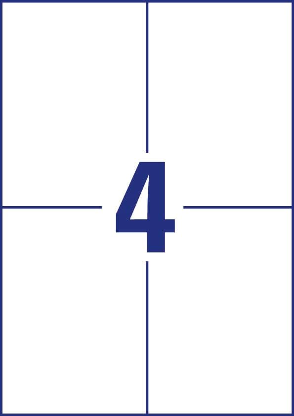 AVERY Zweckform 3483 Universal Etiketten (400 Klebeetiketten, 105x148mm auf A4, Papier matt, bedruck
