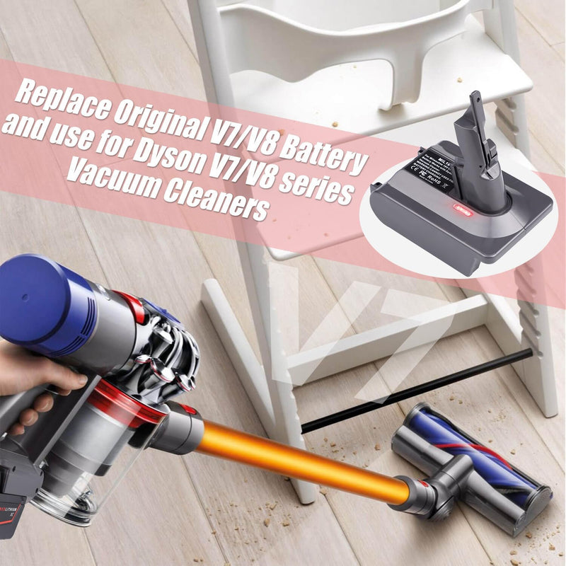 2-in-1-Adapter für Einhell 18V Lithium-Akku Convert to für Dyson V7/8 Handstaubsauger Akku Kompatibe