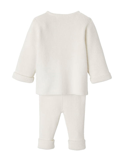 Vertbaudet Baby-Set: Jäckchen & Hose, Strick weiss 71 71 Weiss, 71 Weiss