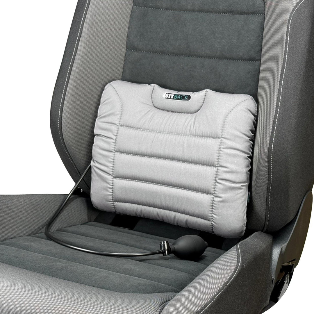 Sitback Air Universales Rückenstützkissen Stoff Grau, Stoff Grau