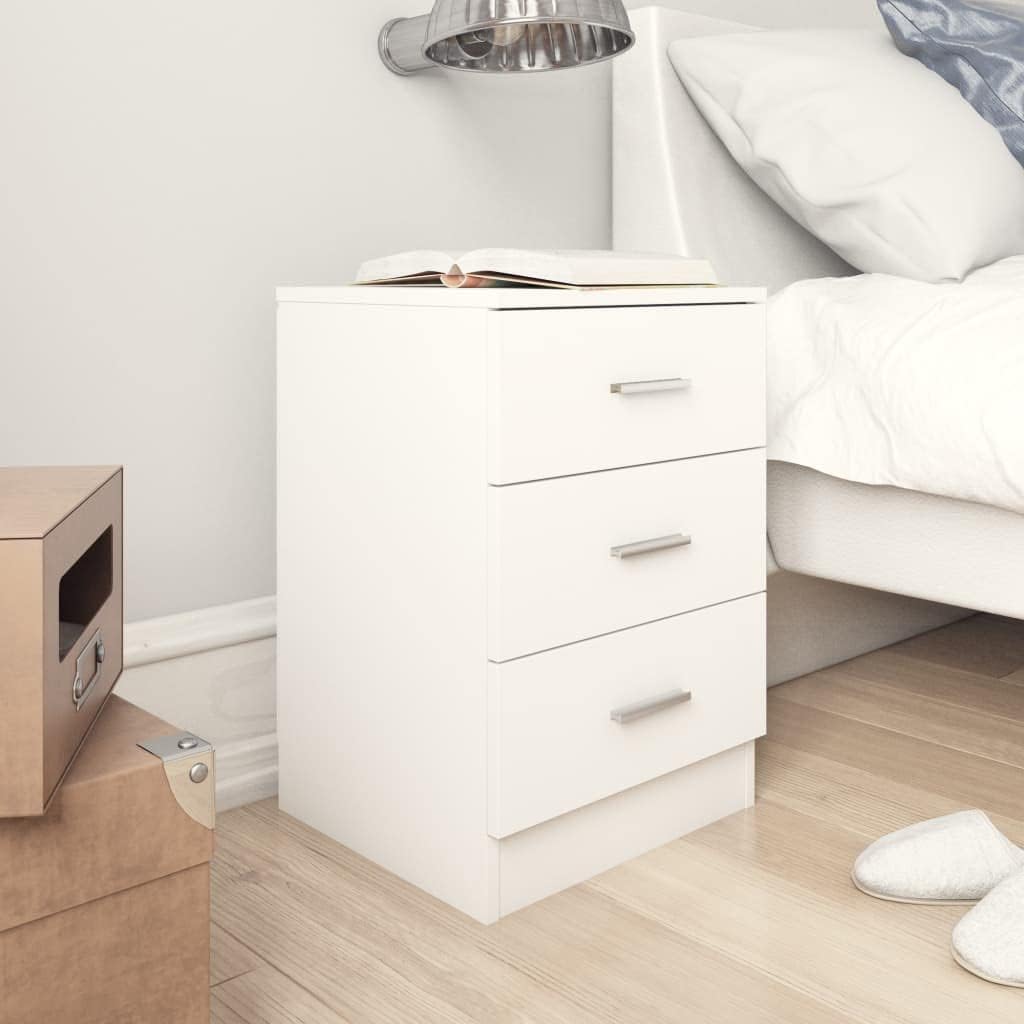 vidaXL 2X Nachtschrank 3 Schubladen Nachttisch Nachtkonsole Nachtschränckchen Nachtkommode Couchtisc