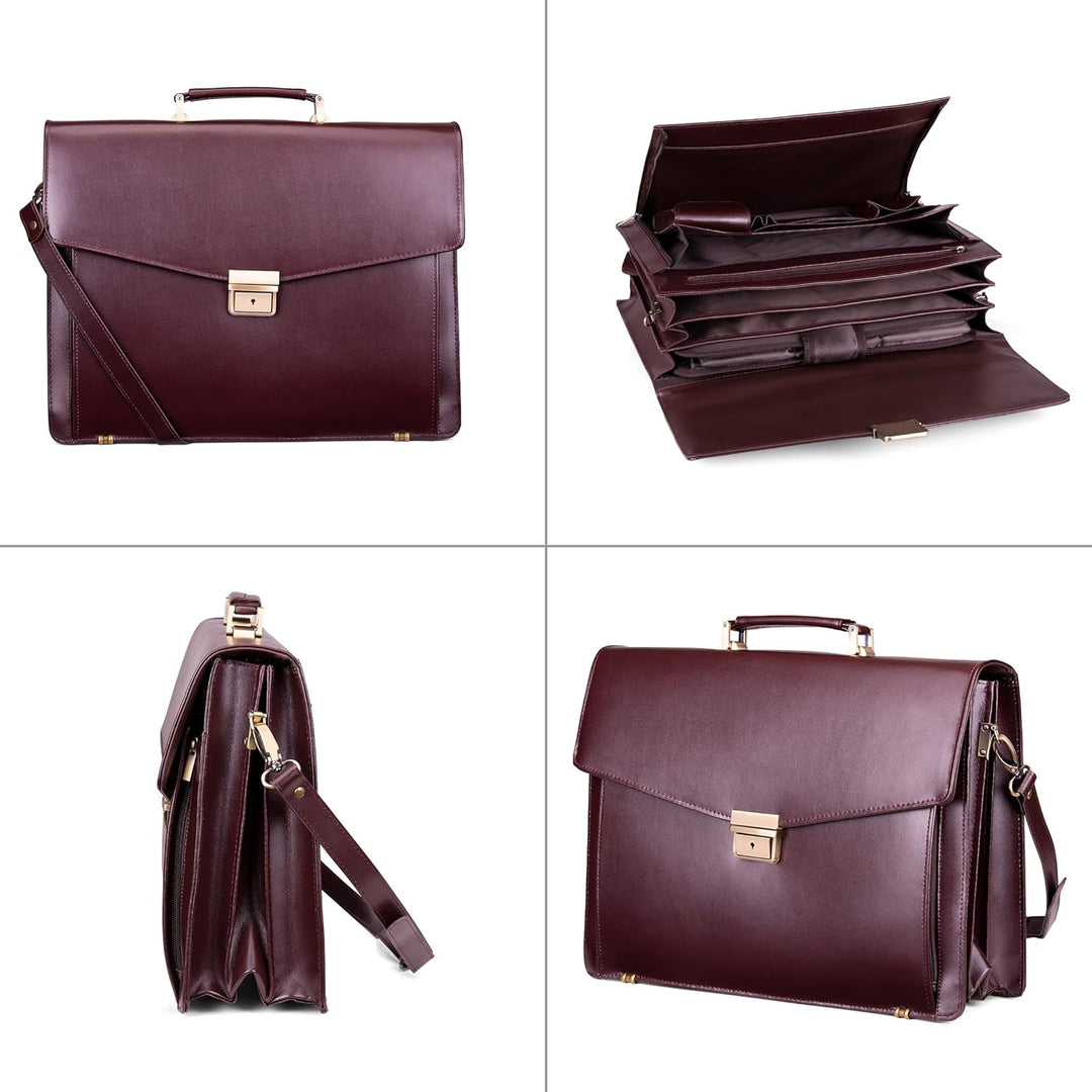 TASSIA Aktentasche Mit Herausnehmbarer Laptophülle, Attachékoffer, Laptoptasche Herren, Businesstasc