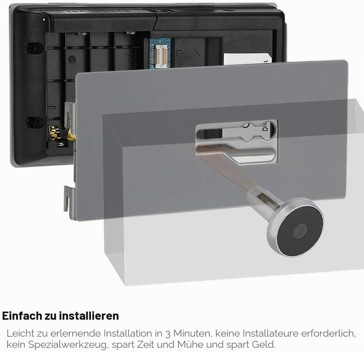 Tangxi Digitaler Türspion,Türspion Kamera Türspion Viewer 3,5-Zoll-LCD-Bildschirm+ 120 ° Winkelansic