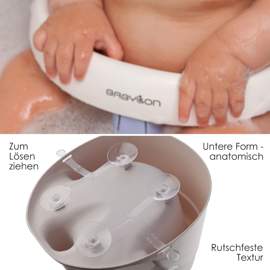 BABYLON Baby Badewannensitz Nemo – Badesitz baby ab 6 monate, Badewannensitz Baby mit 4 Anti-Rutsch-