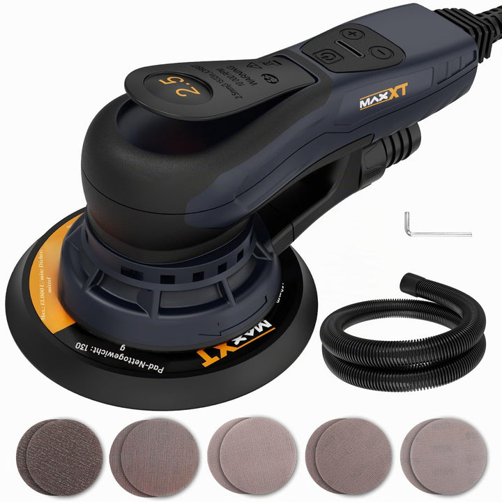 MAXXT Exzenterschleifer 150mm, 6-Zoll-Schleifmaschine, Bürstenlos, 230 Volt, 2,5 mm Exenterschleifma