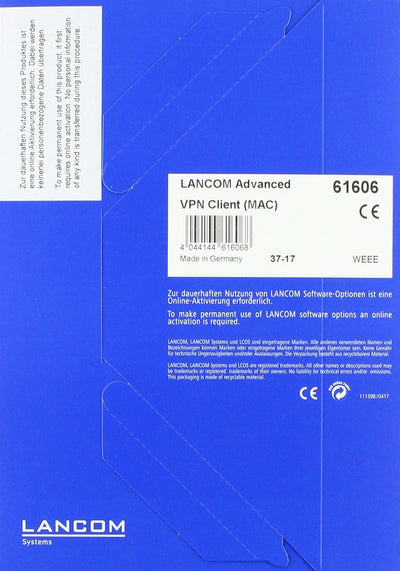 Lancom Advanced VPN Client (MAC, 1 Licence) Software-VPN-Client MAC 1 Benutzer, Software-VPN-Client