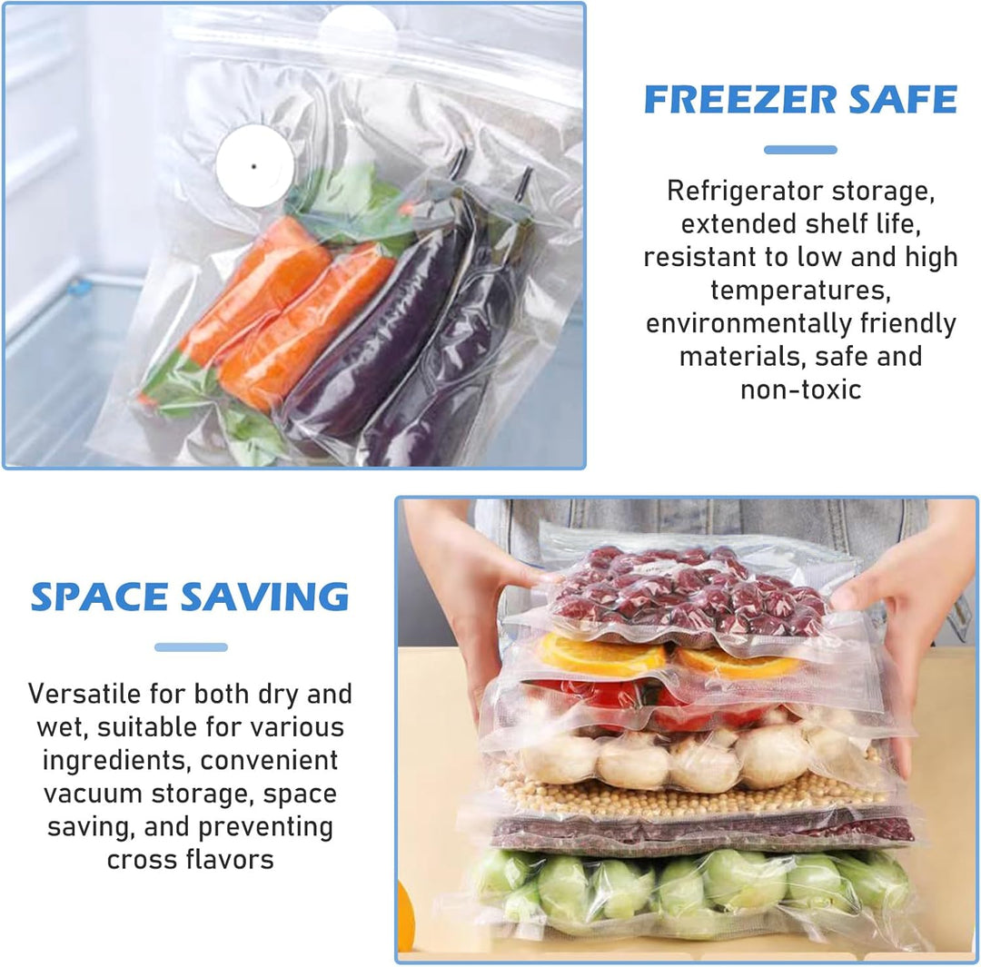 Vakuumiergerät Klein, Handvakuumierer mit 30 Wiederverwendbare Vakuumbeutel, Vakuumierer für Lebensm