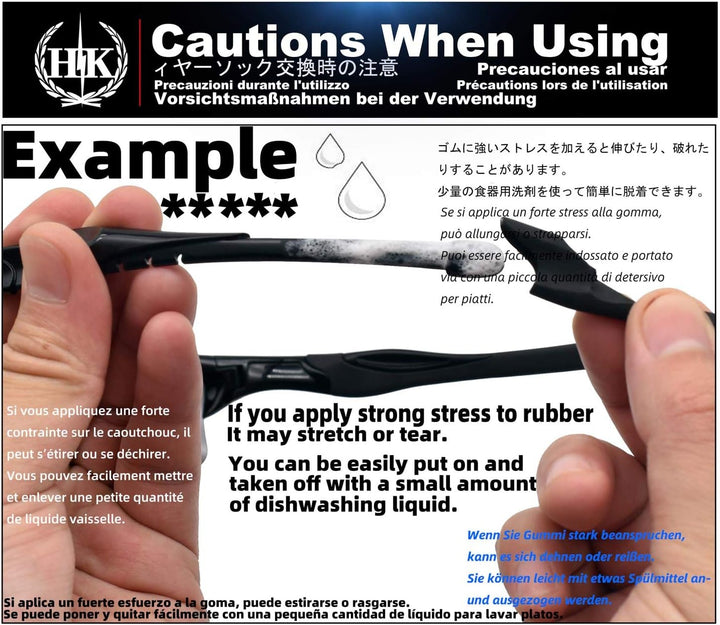 HKUCO Replacement Rubber Kit For Oakley Flak Jacket/Flak Jacket XLJ Sunglass 11 Colors, 11 Colors