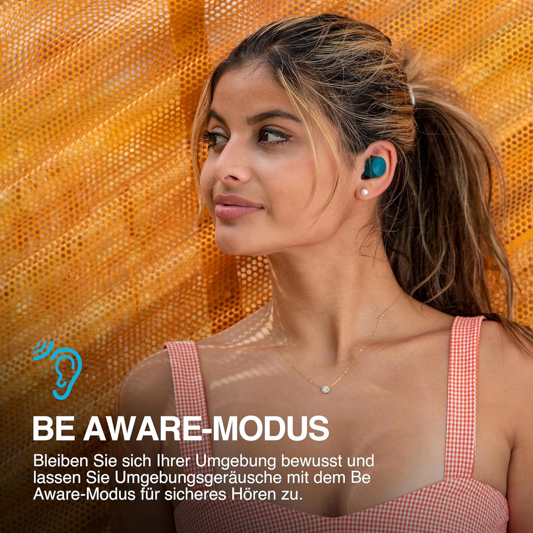 JLab Go Air Pop+ In Ear Kopfhörer kabellos Bluetooth, True Wireless Kopfhörer, 35+ Std. Headphones,