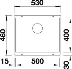 BLANCO SUBLINE 500-U | SILGRANIT weiss | Einbauart: Unterbau | ohne Ablauffernbedienung | 60er Unter