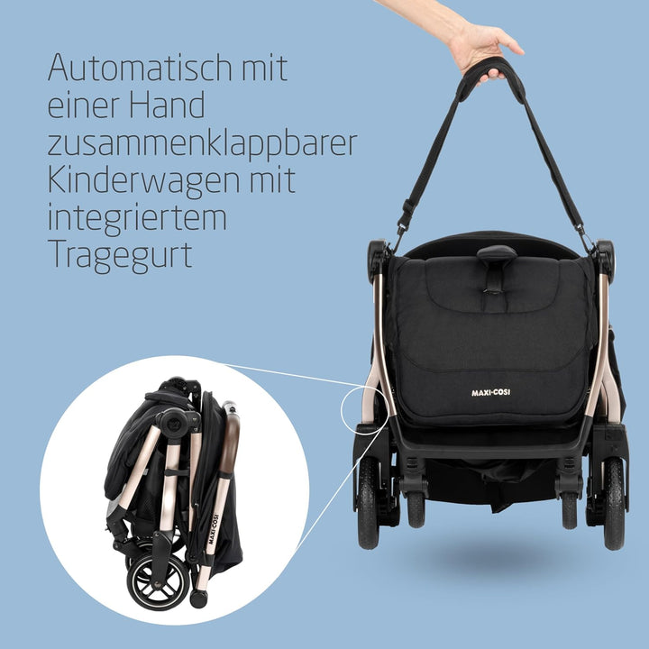Eva3 Kinderwagen, 0–4 Jahre, 0–22 kg, Baby Kinderwagen, Leicht und kompakt, Flache Liegeposition, 3