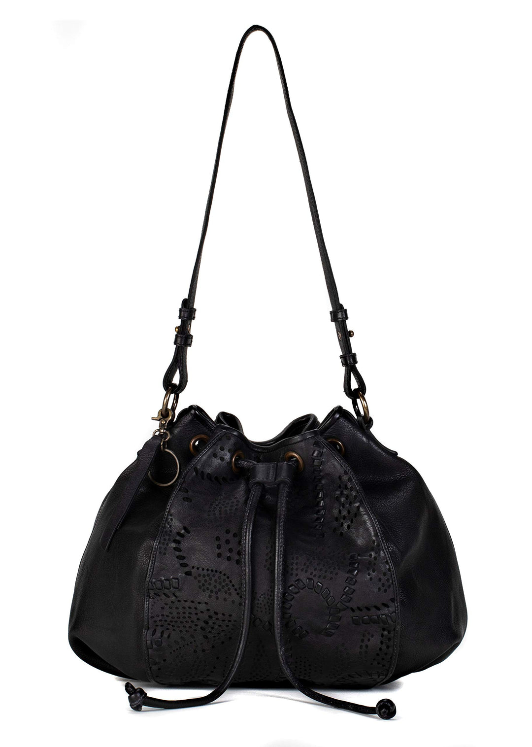 FRYE Damen Vivian Bucket Bag Umhängetasche, Einheitsgrösse Schwarz, Schwarz
