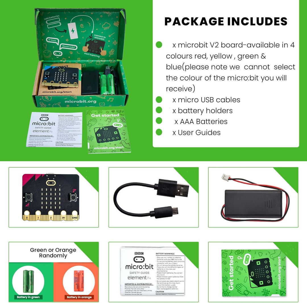 KEYESTUDIO BBC Micro:bit V2 Starter Kit (Pack Microbit V2.2 Go Kit) with Official BBC Micro:bit V2 D