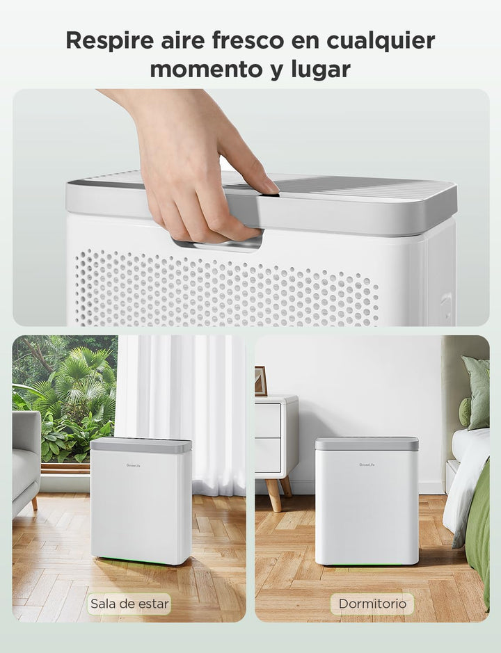 GoveeLife Smart Luftreiniger für grosse Räume bis 97 m², PM2.5-Monitor, HEPA-Schlafmodus, 3-in-1 Luf