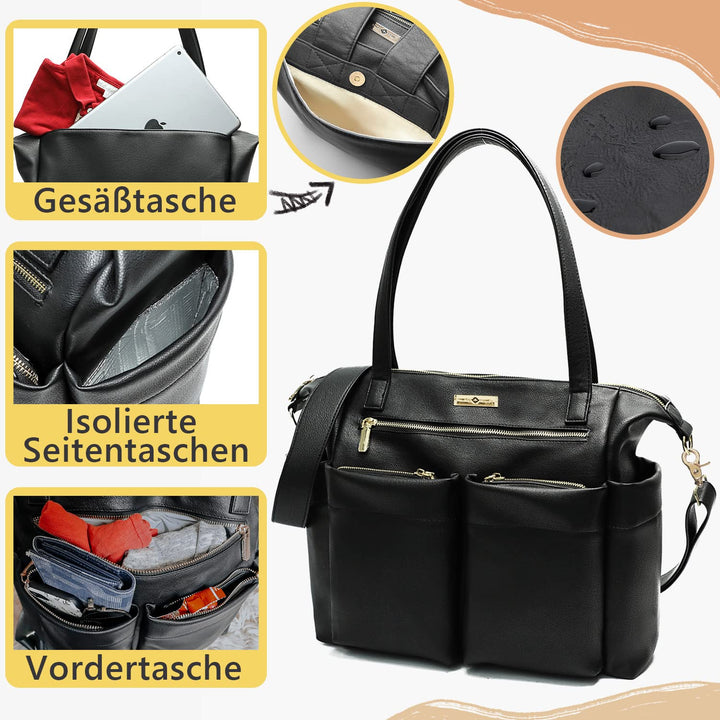 MISS FONG Baby Wickeltasche Wickelrucksack Kinderwagen Tasche Grosse Rucksack Kliniktasche Geburt Ma