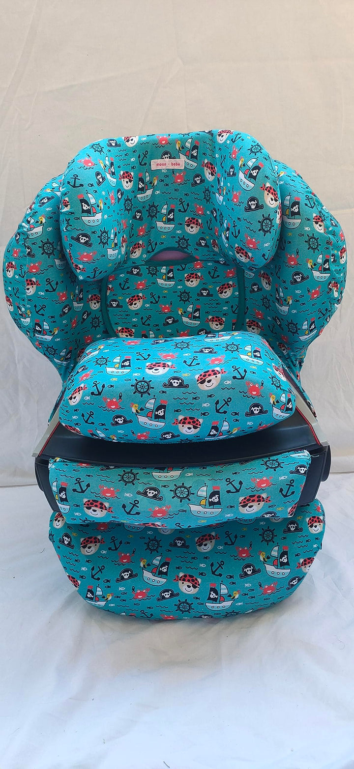 moon-bebe Bezug kompatibel mit Cybex Silver Juno 2-Fix Autositz, Grün, grün