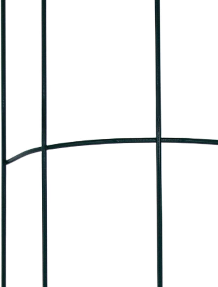 Rankgitter in grün aus Metall für Fallrohre - 200 cm - halbrundes Gitter Pflanzengitter Regenrohr