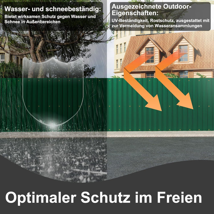 12x Trapezblech Profilblech 115 x 45 cm = 6,2 m² Grün – Verzinkt, Wetterfest & Korrosionsbeständig,