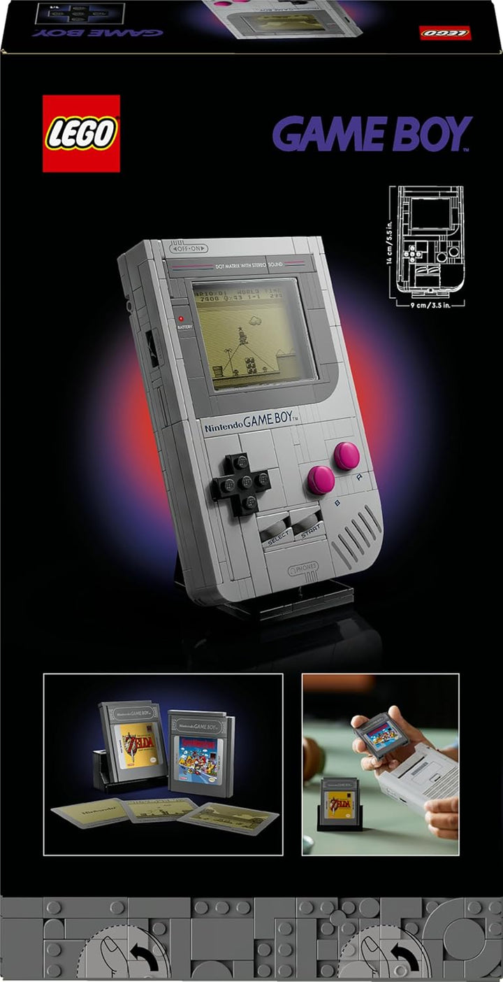 LEGO Super Mario Game Boy - Spielzeug für Erwachsene - Nintendo Deko mit 2 Modulen inkl. Zelda & ein