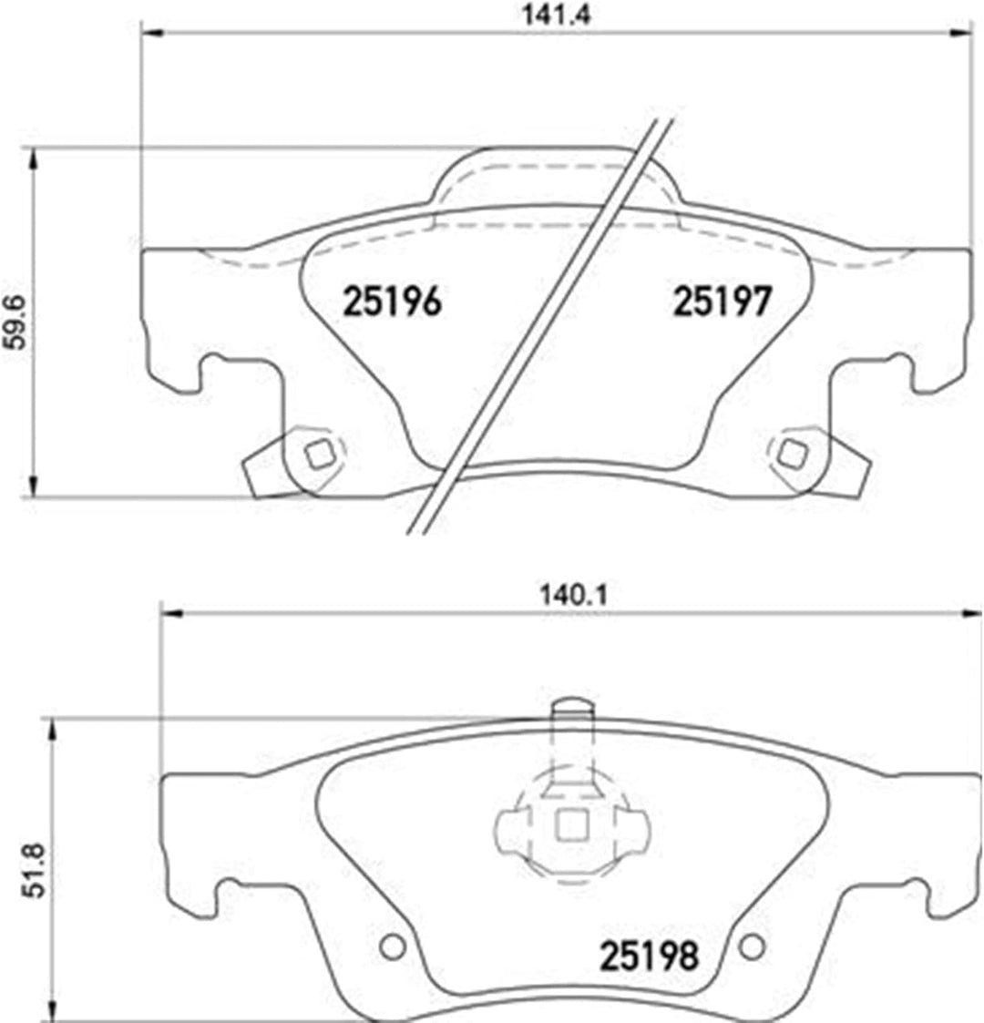 BREMBO P 37 016 Bremsbeläge
