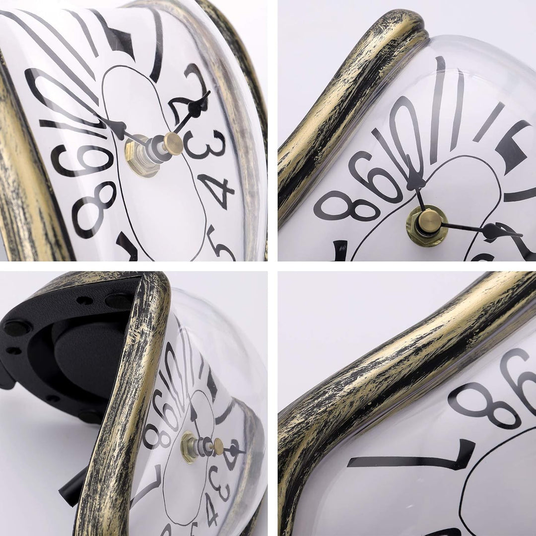 Lafocuse Lautlos Salvador Dali Uhr, Geschmolzene Uhr Ohne Tickgeräusche, Tischuhren Modern Schmelzen