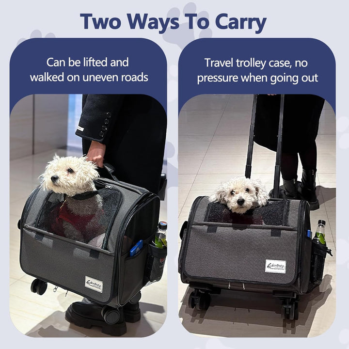Galatée Reisetasche Für Hunde Mit Abnehmbaren Rollen, Von Fluggesellschaften Zugelassene Transportbo