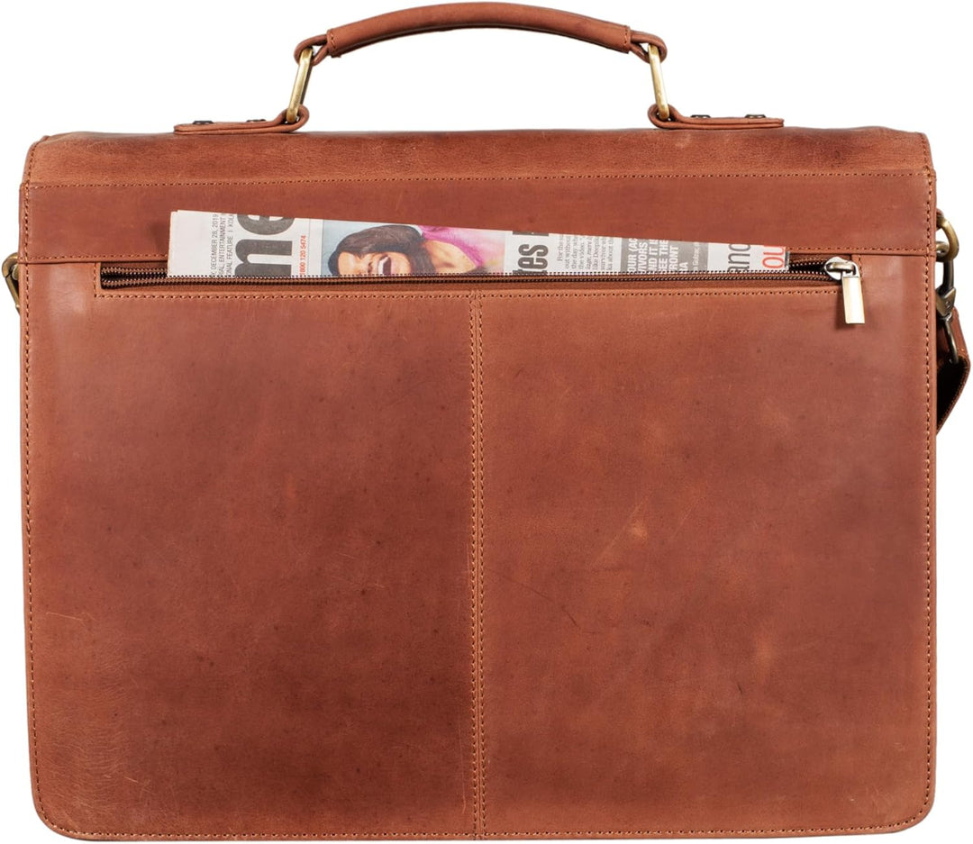 STILORD 'Eros' Aktentasche Leder 15,6 Zoll Laptoptasche Business Umhängetasche Grosse Arbeitstasche