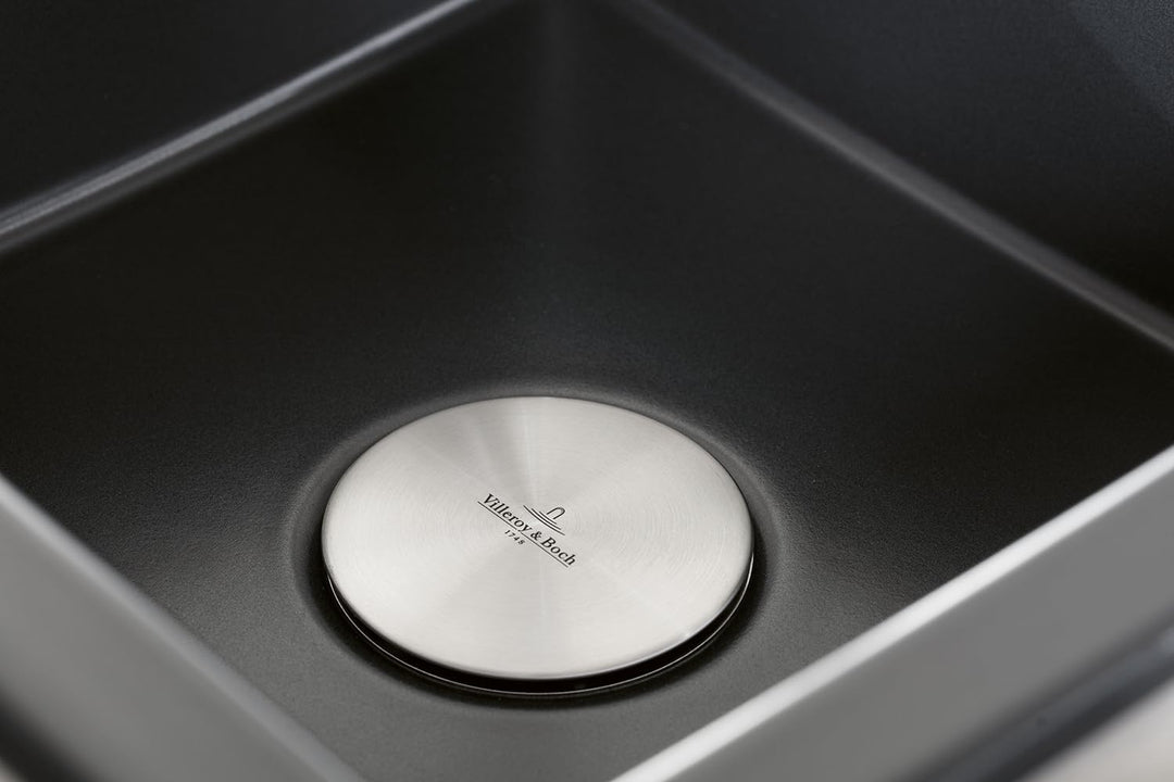 Villeroy & Boch Cap Ventilabdeckung Küchenzubehör, Lochabdeckung aus Edelstahl für Küchenspüle, Abde