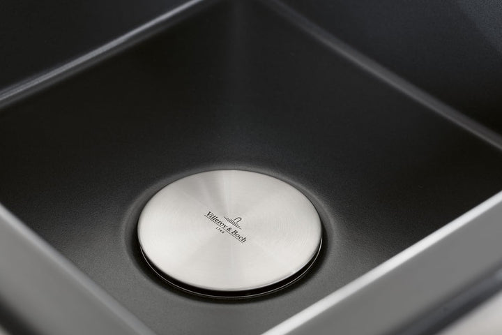 Villeroy & Boch Cap Ventilabdeckung Küchenzubehör, Lochabdeckung aus Edelstahl für Küchenspüle, Abde