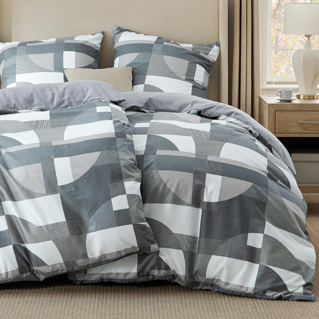 BEDSURE Bettwäsche 135x200 4teilig Bettbezug - Bettwäsche-Sets 135 x 200 cm 2er Set mit 2 Kissenbezü