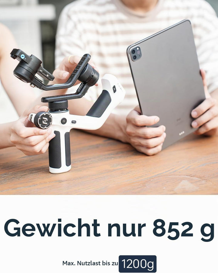 Feiyu SCORP Mini 2 Kit - AI-Tracking Stabilisator für spiegellose Kameras/Action Kamera/iPhone&amp;Samsu