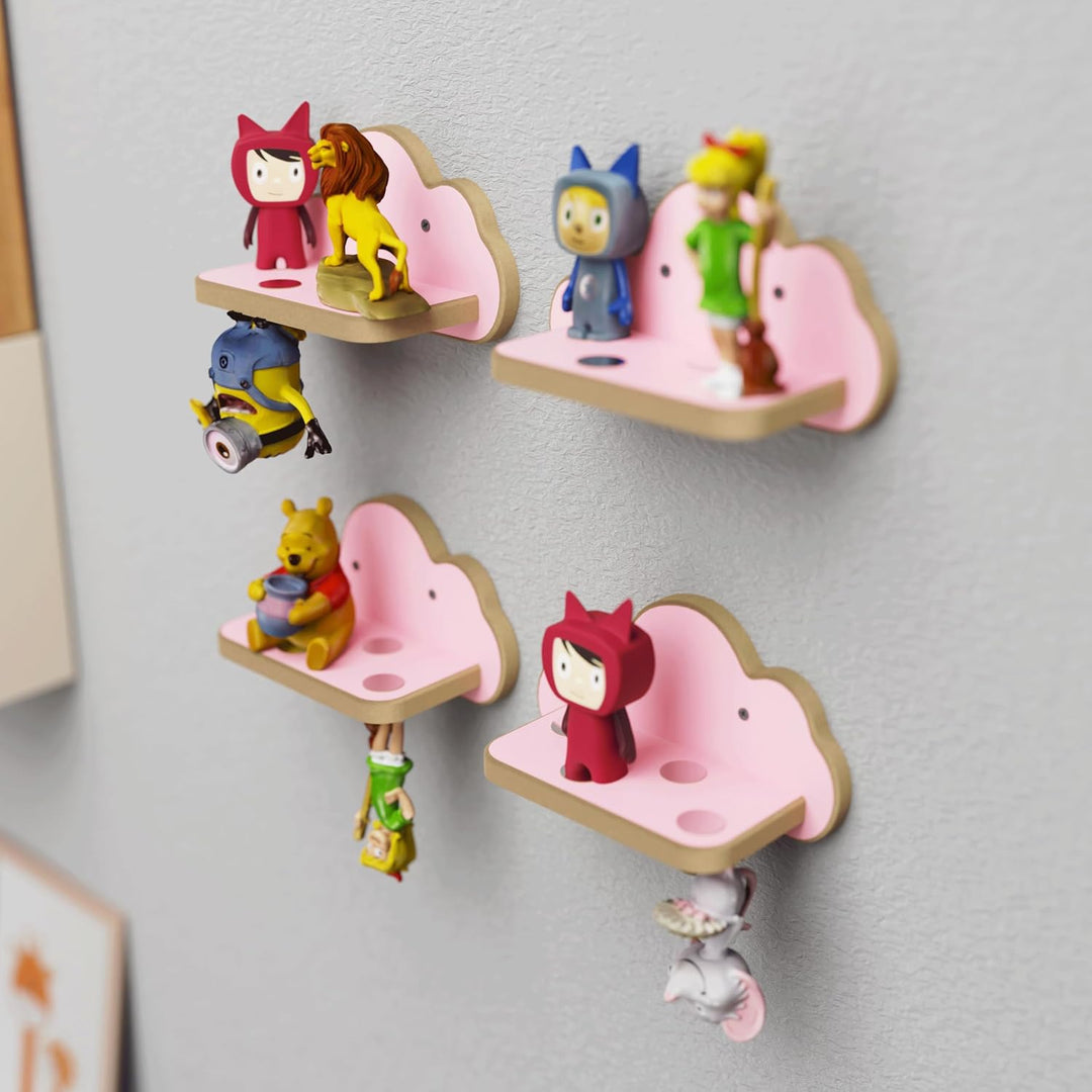 Regal für Toniefiguren, Wandregal für Kinder, Aufbewahrung für Tonies und Tonibox, Kinderregal zur T
