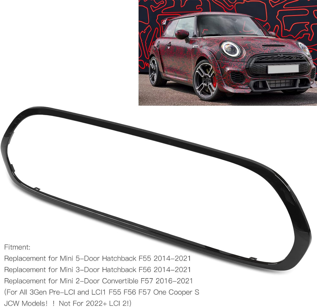 Cooper Kühlergrill Schwarz Frontgrill Grill Rahmeneinfassung 51137449207 Schwarz Glänzend Ersatz für