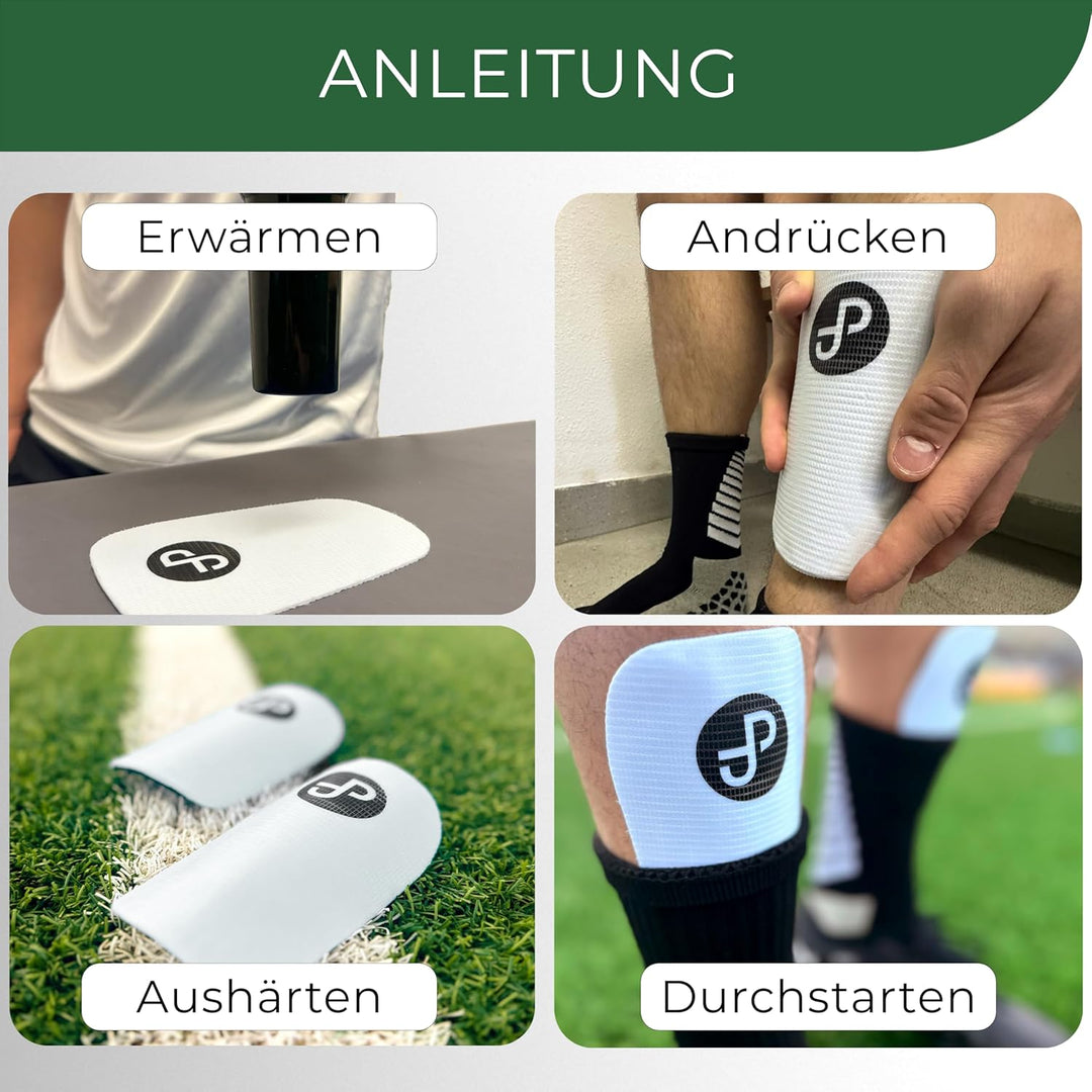 JDP Premium Schienbeinschoner, Individuell anpassbare Schienbeinschoner Fussball Herren, Mini Schien