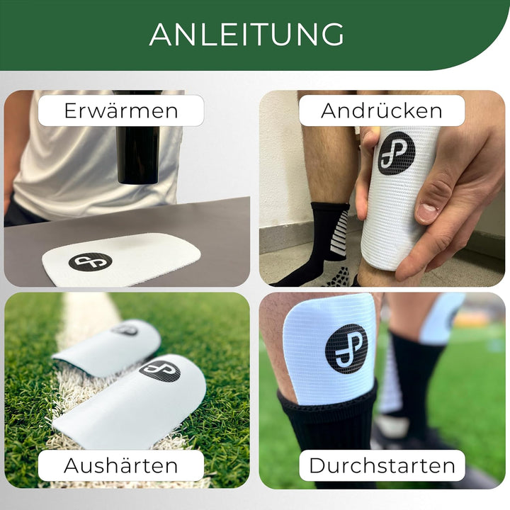 JDP Premium Schienbeinschoner, Individuell anpassbare Schienbeinschoner Fussball Herren, Mini Schien