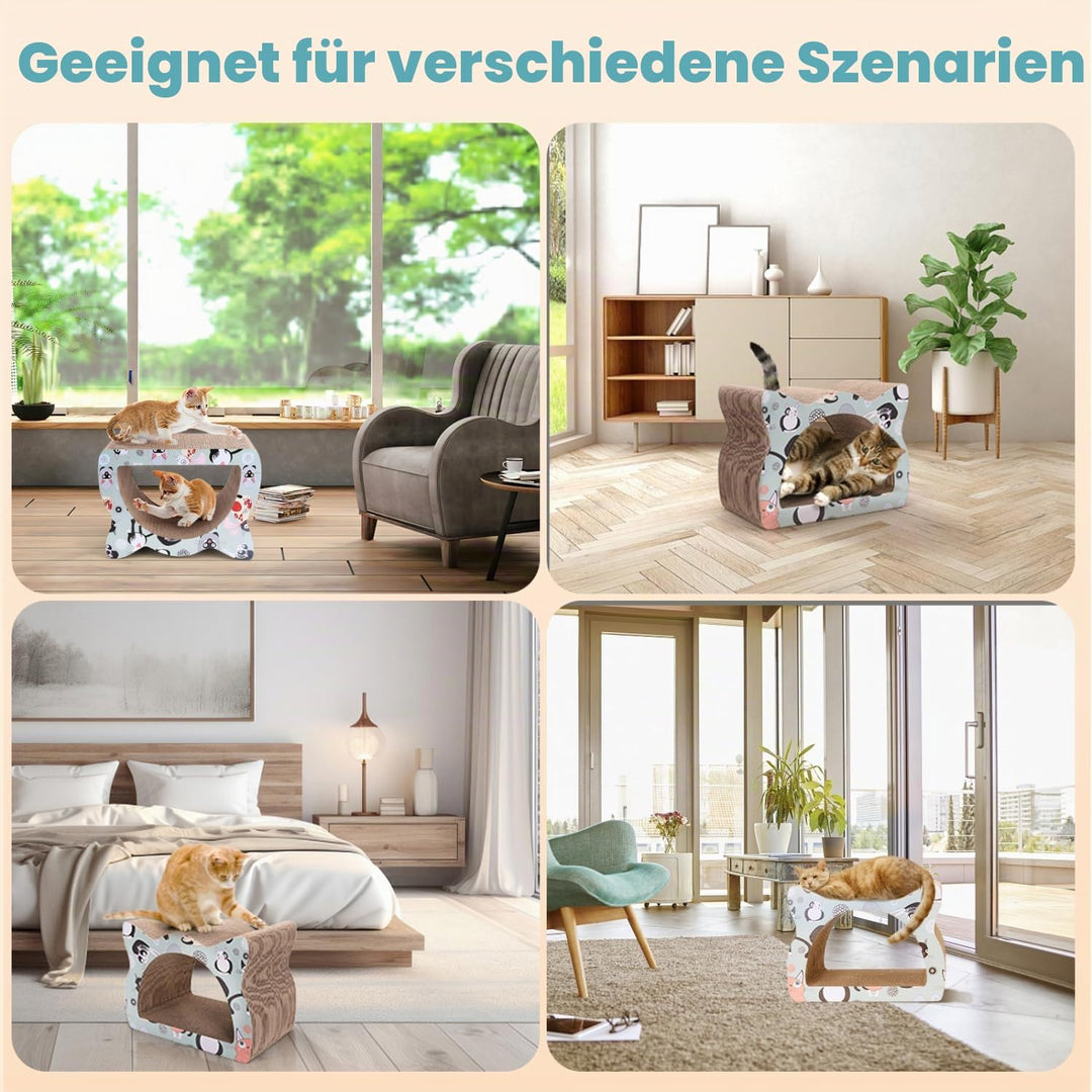 Nobleza - Katzenkratzbrett mit Katzenminze Kratzbrett für Katzen Kätzchen Kratzspielzeug Lounge Kart