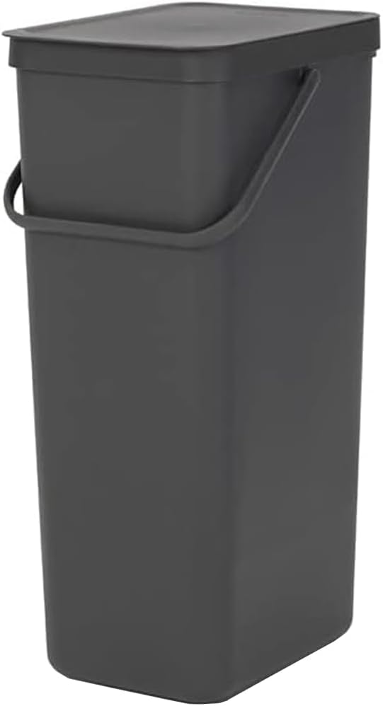 Brabantia Recyclingeimer Sort & GO 40 L Grau Grey 40 Liter Mülleimer, Grey 40 Liter Mülleimer