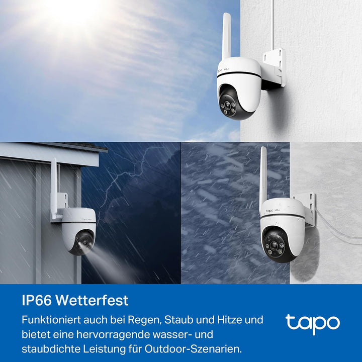 Tapo C501GW 360° 4G LTE Überwachungskamera mit SIM-Kartenslot, kein WLAN erforderlich, Starlight far