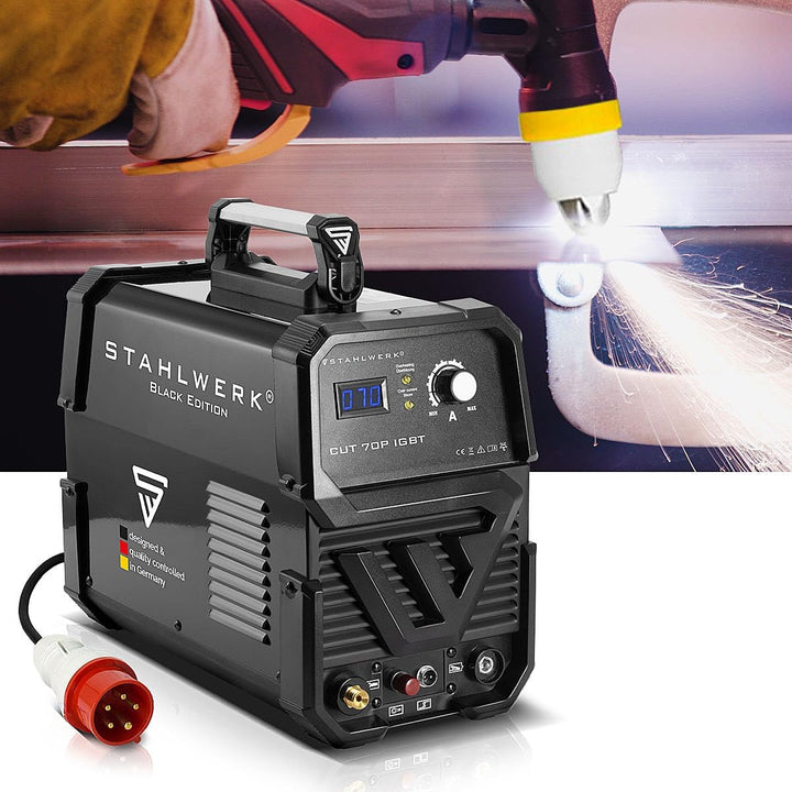 STAHLWERK CUT 70 P IGBT Vollausstattung Plasmaschneider mit 70 Ampere Pilot-Zündung bis 25 mm Schnei