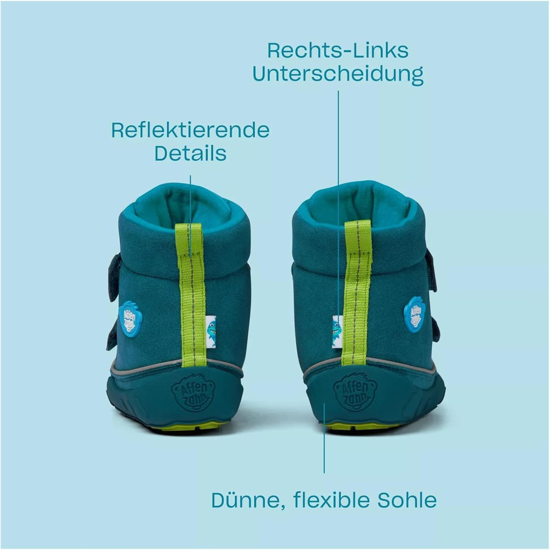 Affenzahn Winterstiefel Vegan Comfy warm gefüttert, wasserdicht mit Kletterverschlüssen, Grösse 21-3