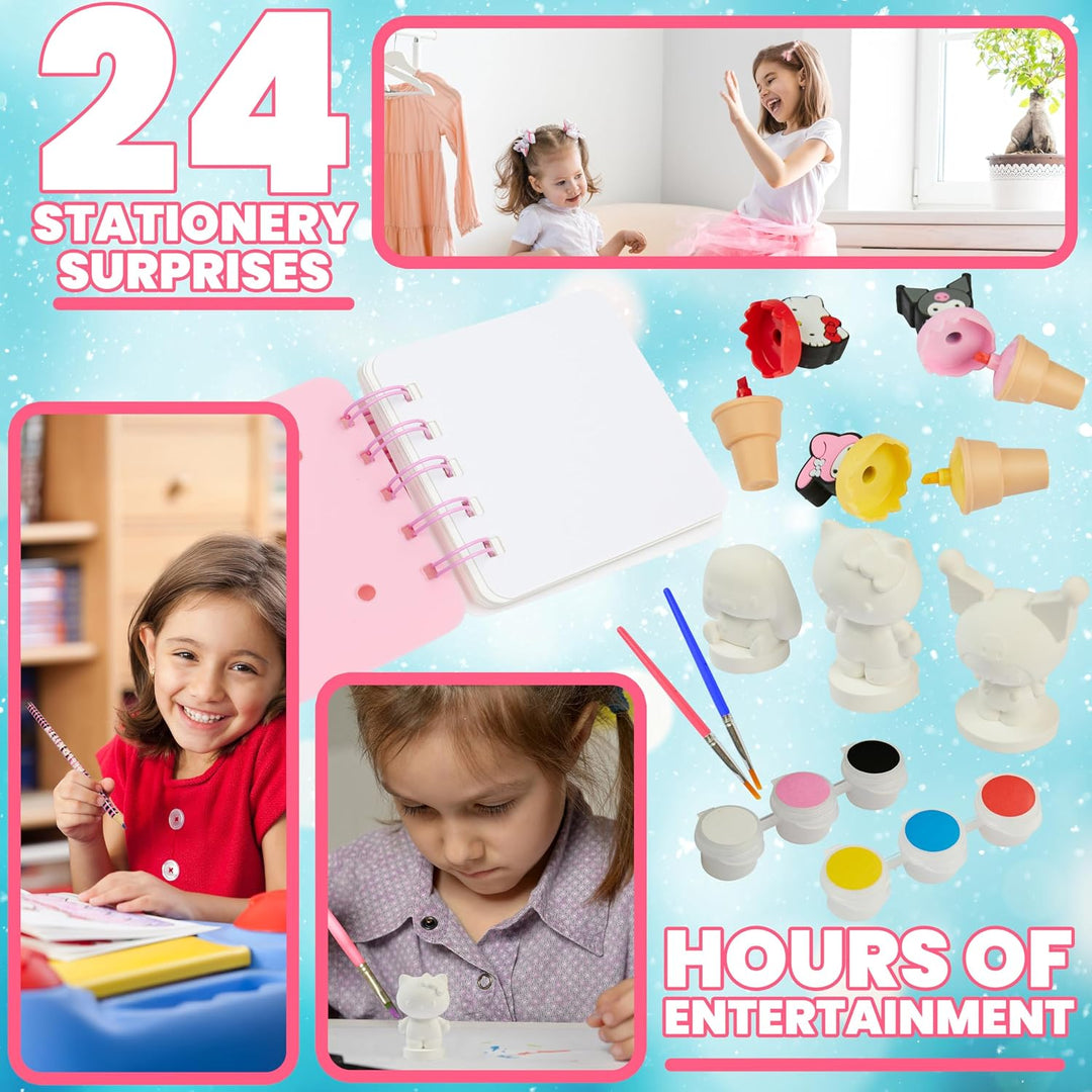 Get Trend Hello Kitty Sanrio Adventskalender 2025 Kinder Weihnachtskalender mit 24 Türchen &amp; Geschen